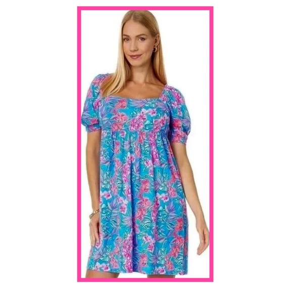LILY PULITZER cotton dress size 4 beautiful floral print - Picture 1 of 9